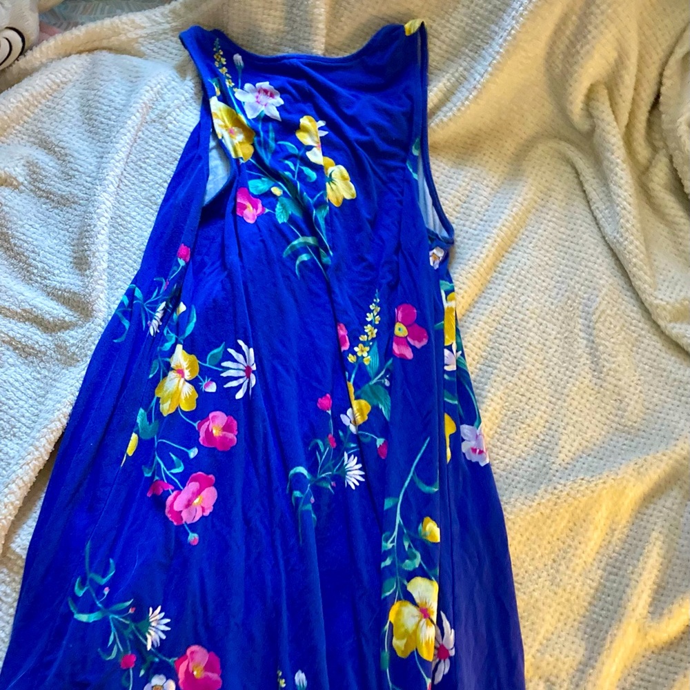 Blue floral dress